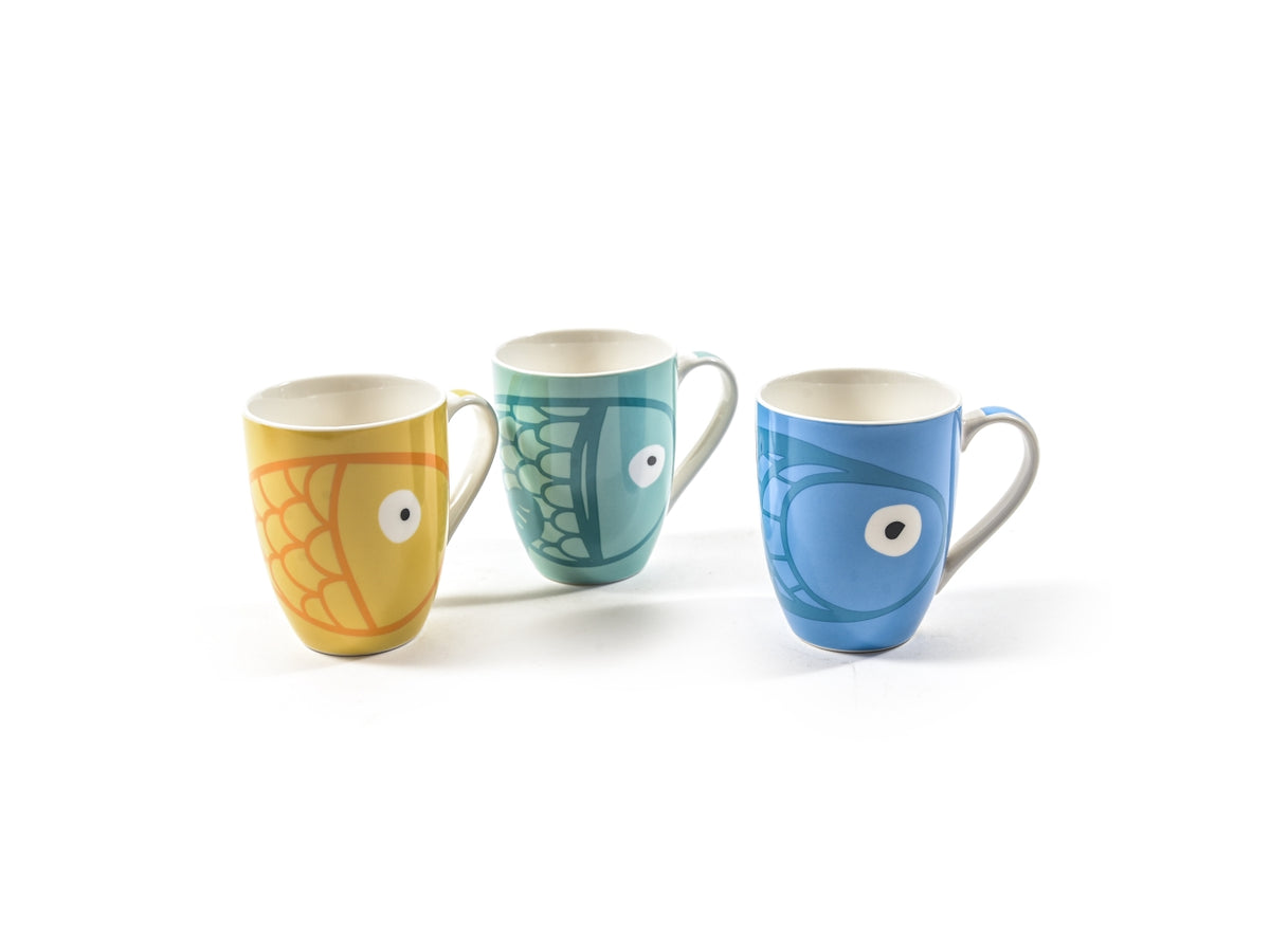 Tazza in porcellana 340ml 8,3x11.5xh.10,5 cm design assortiti