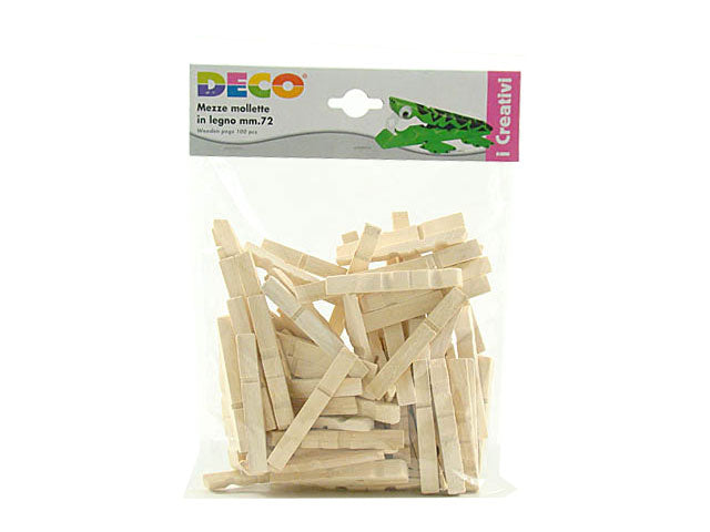 Mezze mollette legno mm.72  1719