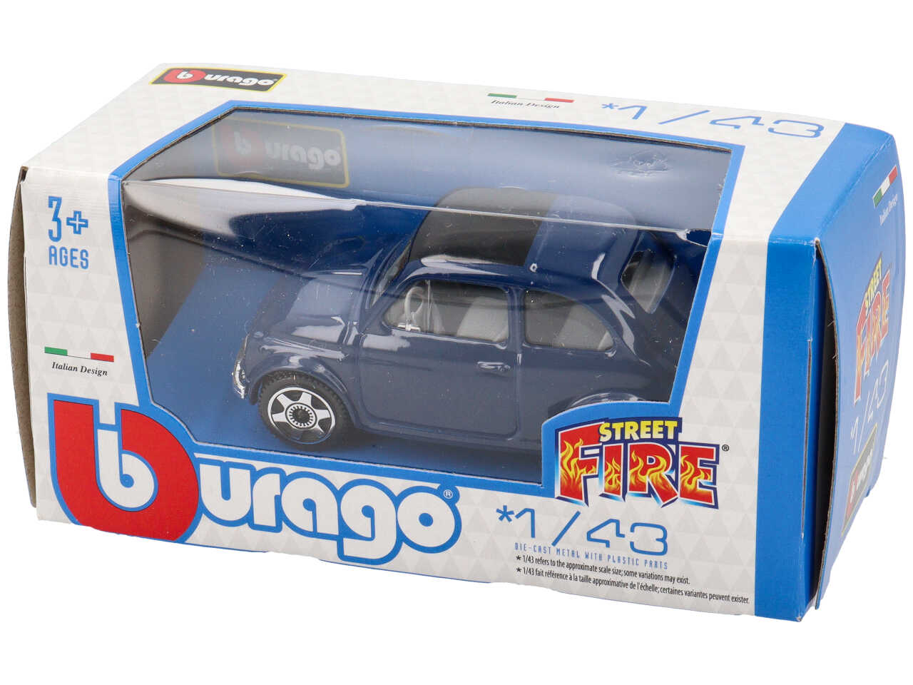 Modellino Auto Fiat 500 1965 - Scala 1:43: Die-cast, Licenza Ufficiale Fiat, Dettagli Realistici, Dimensioni 6,9x6,3x13,8 cm, EtÃ  3+ | Bburago