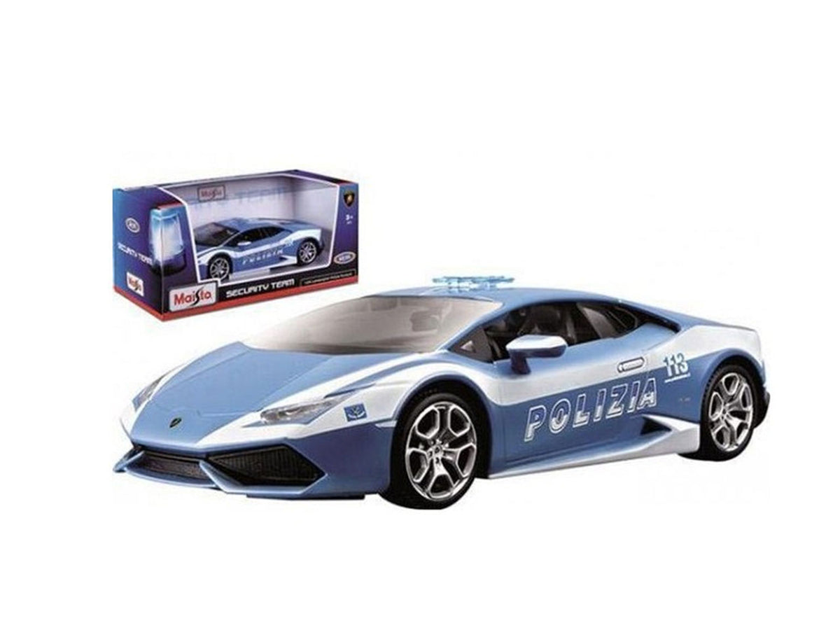 Auto Lamborghini Huracan Polizia - Scala 1:24: Die-cast, Licenza Ufficiale Lamborghini Polizia, Dettagli Realistici, Dimensioni 10,5x11,4x22,9 cm, EtÃ  3+ | Maisto