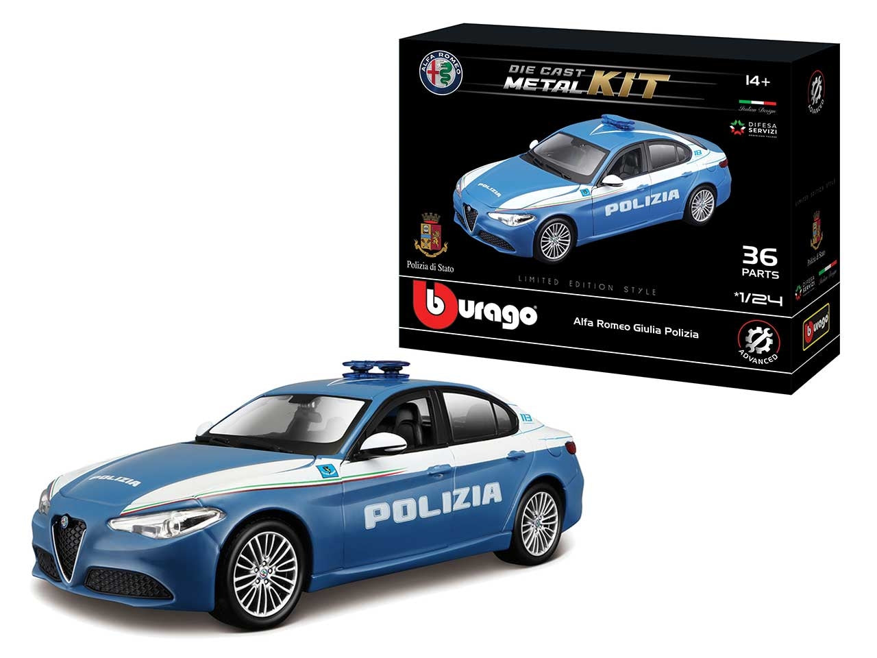 Model kit giulia polizia in scala 1:24
