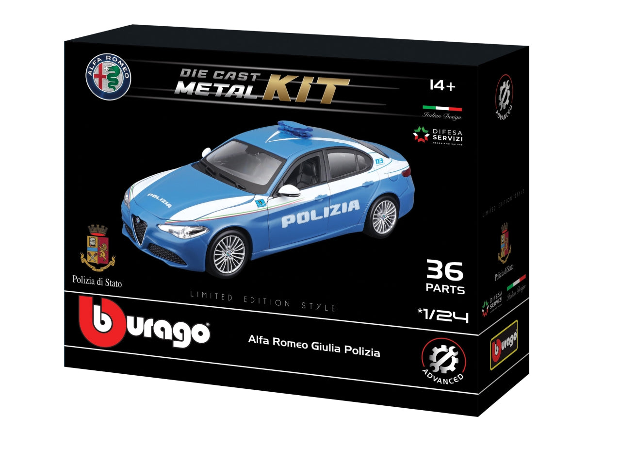 Model kit giulia polizia in scala 1:24