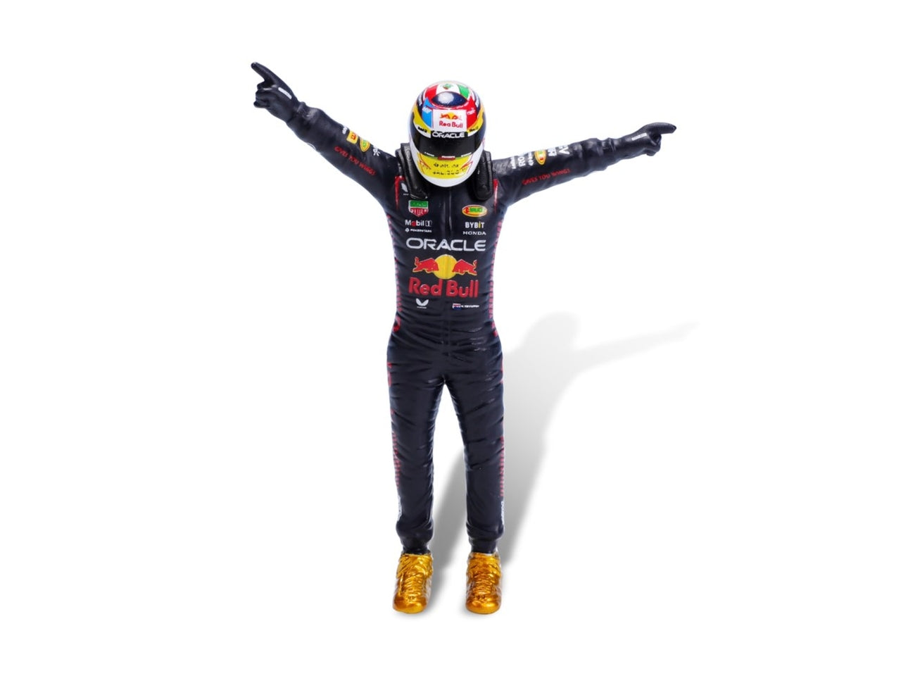 Modellino Auto F1 Red Bull Racing RB19 2023 #1 con Figura di Verstappen - Scala 1:24: Die-cast Nero, Dettagli Realistici, Licenza Ufficiale Red Bull, Dimensioni 12,7x12,7x28 cm, EtÃ  3+ - Bburago