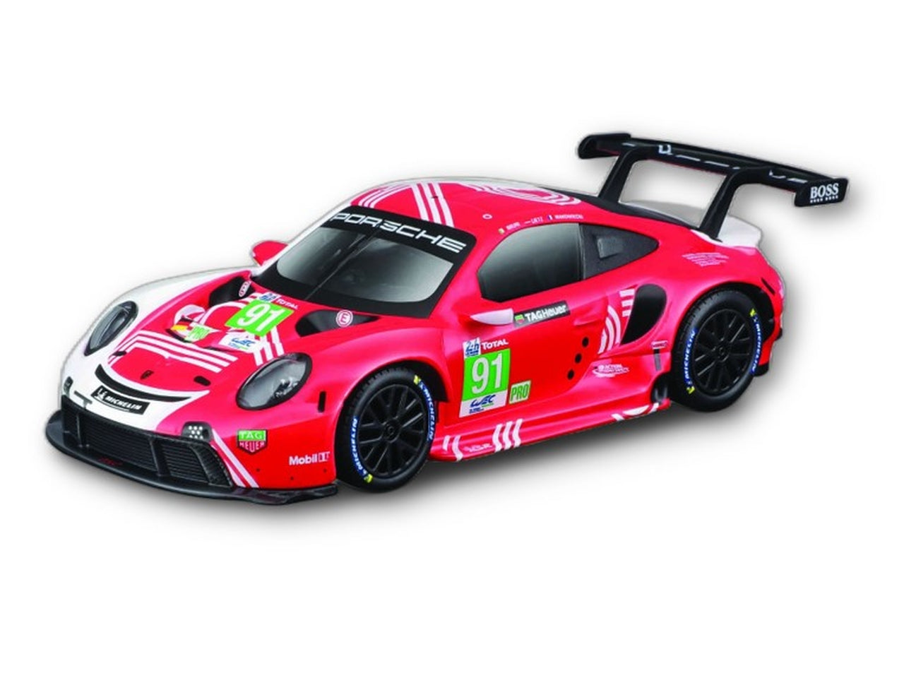 Modellino Auto Porsche 911 RSR LM 2020 - Scala 1:43: Die-cast, Dettagli Realistici, Licenza Ufficiale Porsche, Dimensioni 7x6,35x14 cm, EtÃ  3+ | Bburago