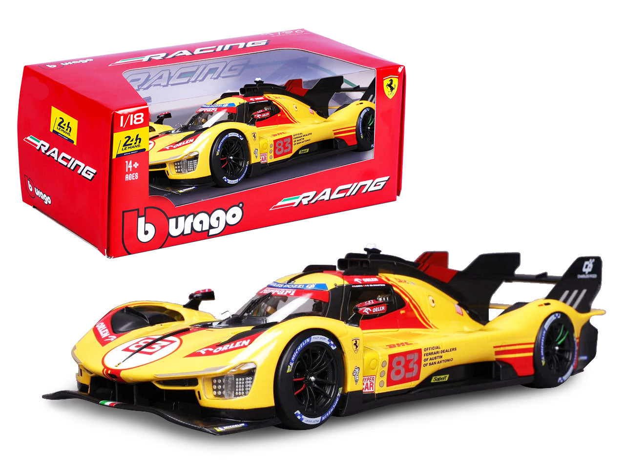 Modellino Ferrari 499p 24h lms hypercar 2024 n.83 scala 1:18 | Bburago