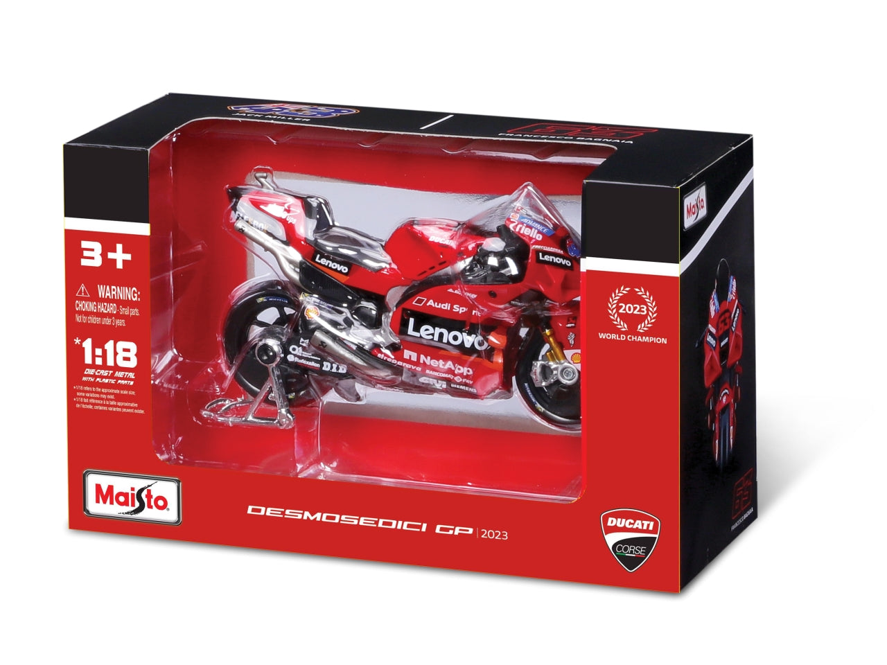Modellino Cdu ducati lenovo team 2023 bagnaia#1 scala 1:18 | Bburago