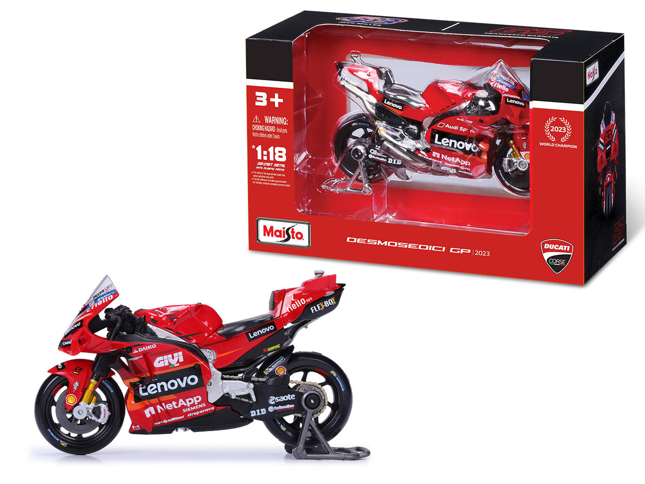 Modellino Cdu ducati lenovo team 2023 bagnaia#1 scala 1:18 | Bburago