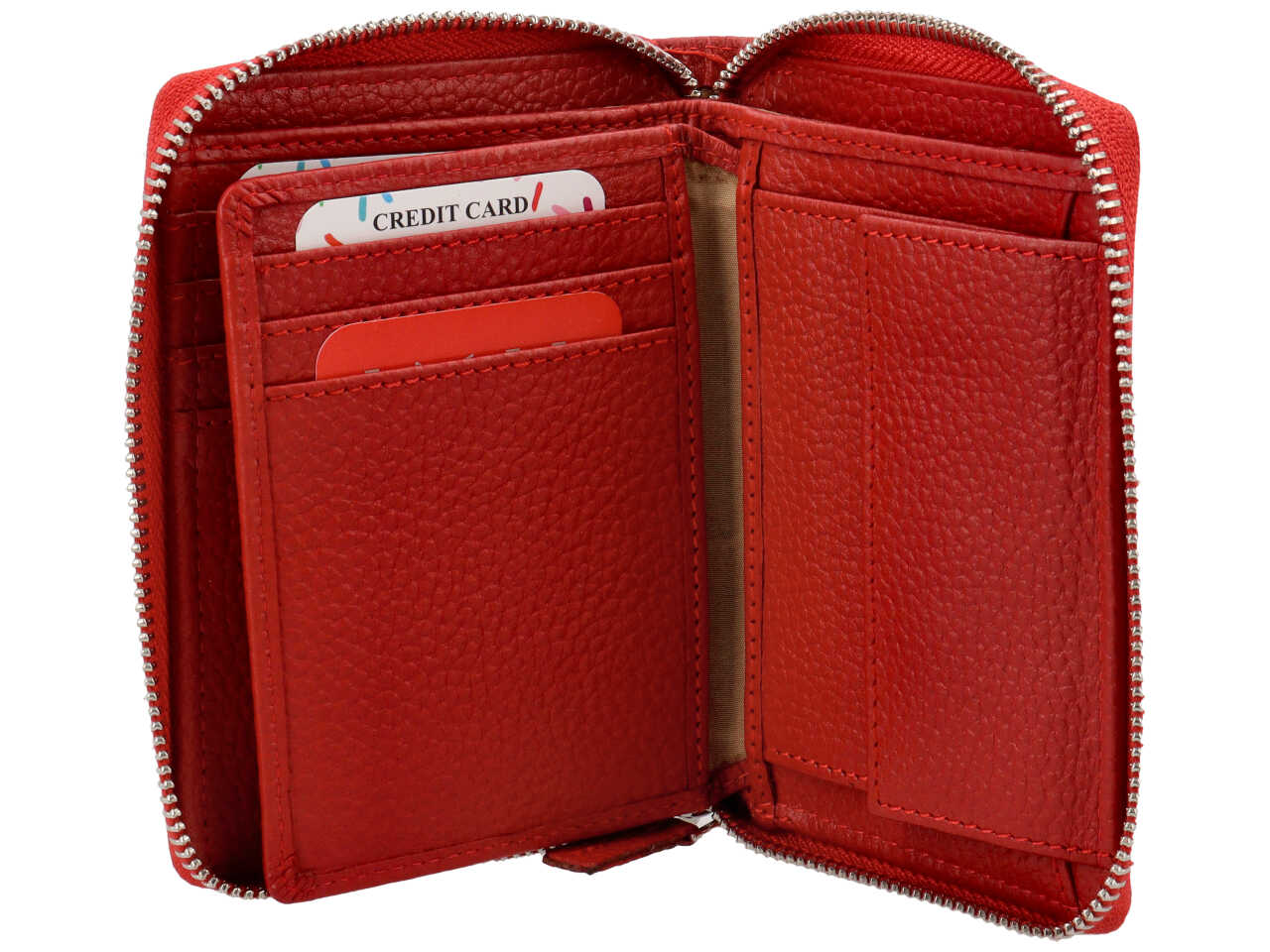 Portafoglio donna pelle - dollaro rosso
