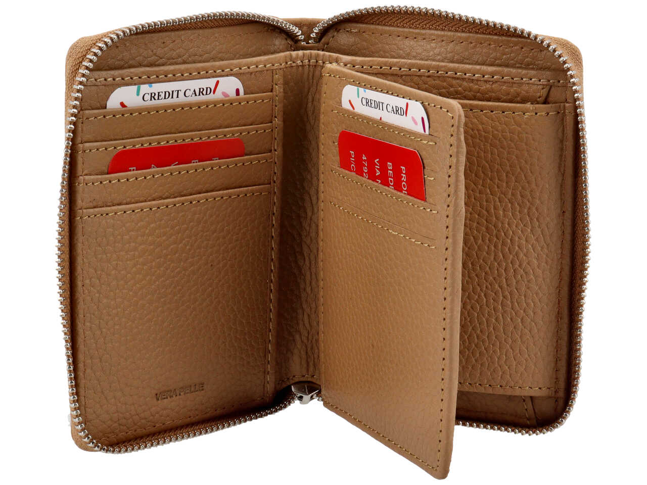 Portafoglio donna pelle - dollaro marrone chiaro cappuccino