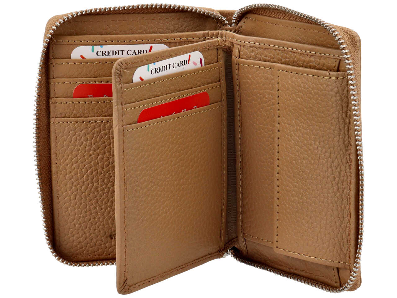 Portafoglio donna pelle - dollaro marrone chiaro cappuccino
