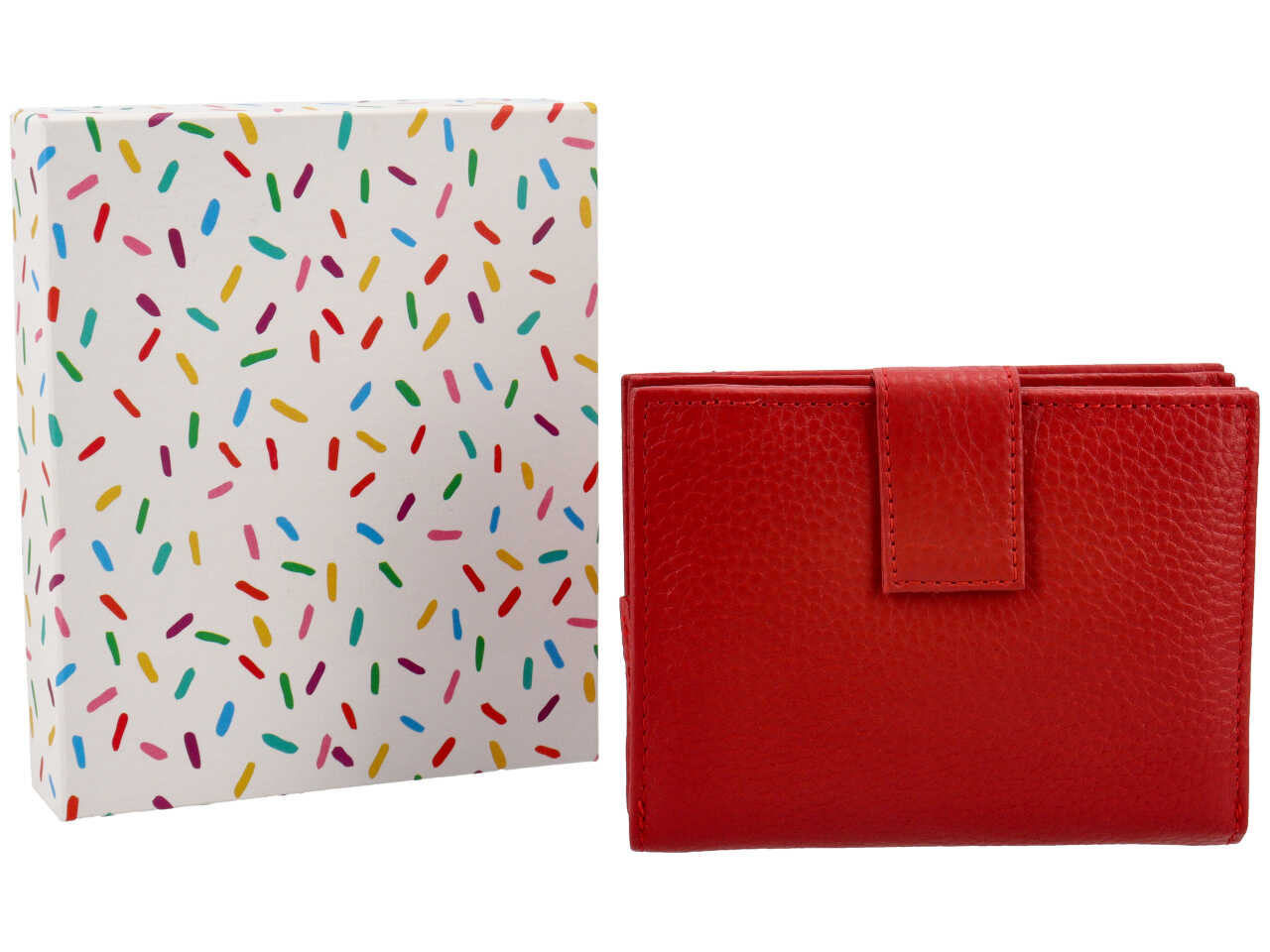 Portamonete donna pelle - dollaro rosso