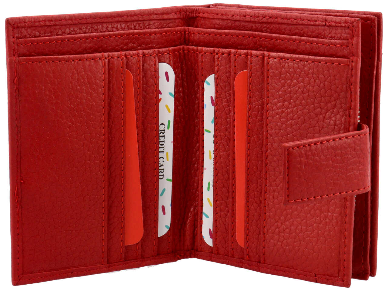 Portamonete donna pelle - dollaro rosso