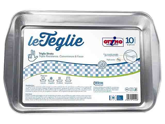 Ottimo teglia alluminio 10 porzioni set da 1 teglia