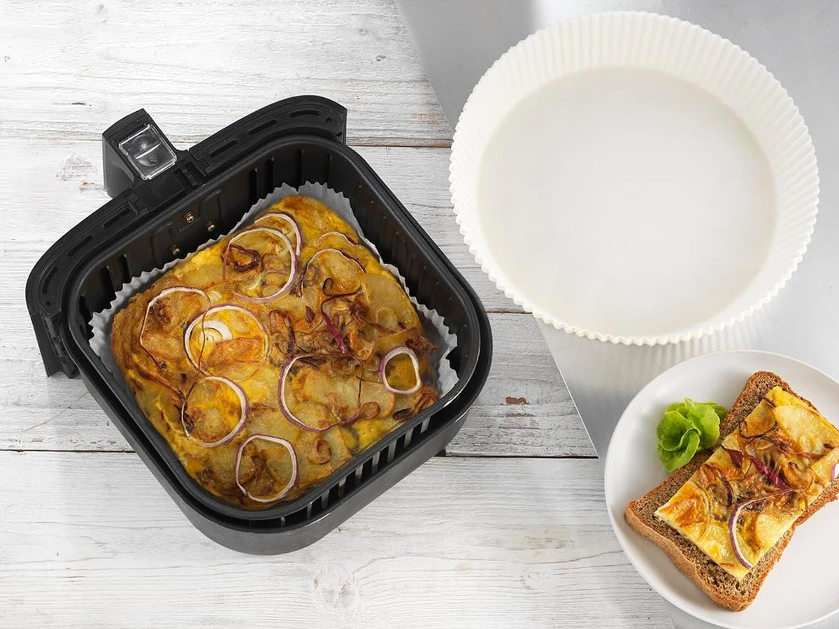 50 pirottini in carta forno per friggitrice ad aria benfritto da 23 cm x h 4,5cm ottimo