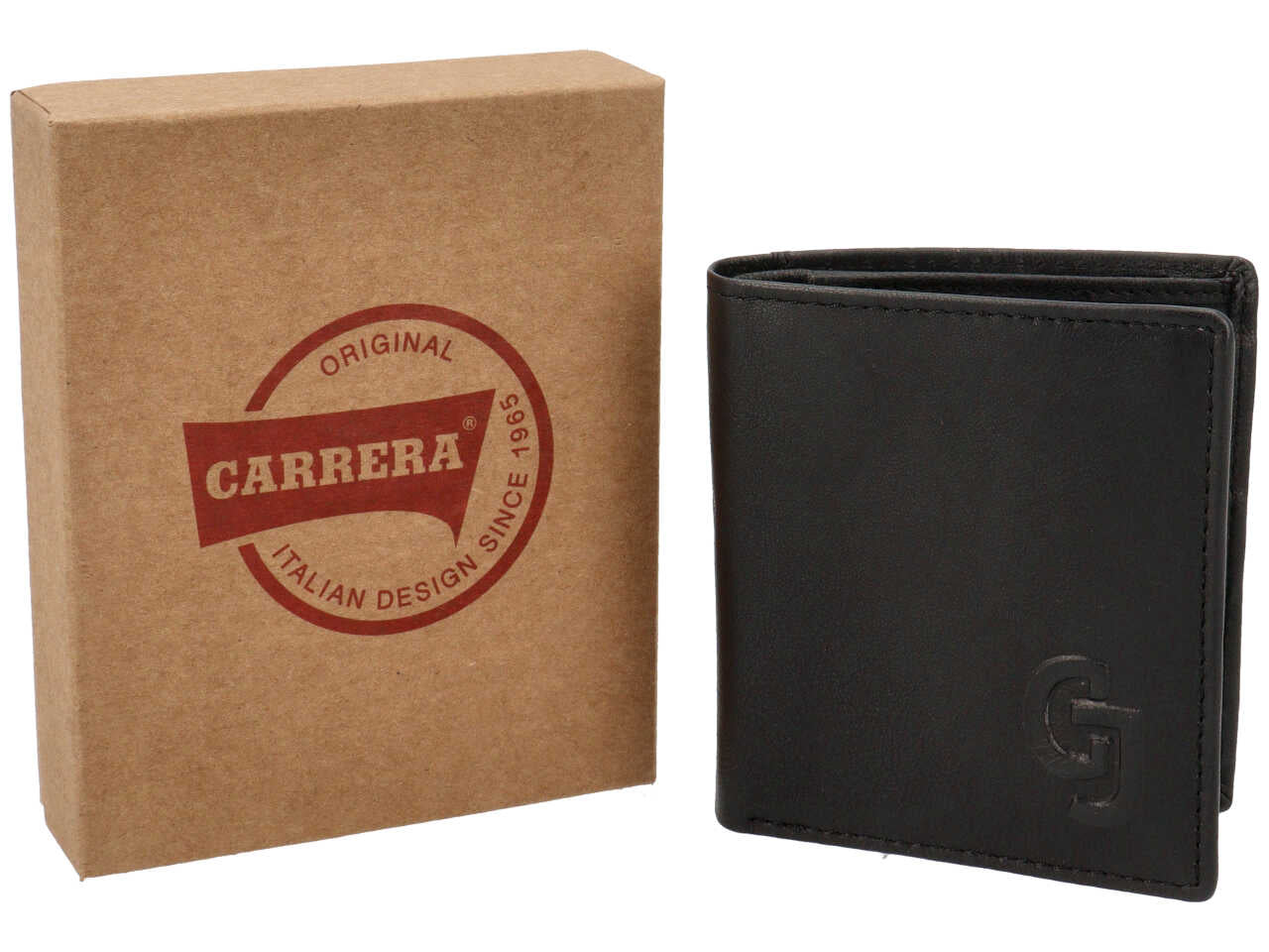 Portafoglio bifold verticale con portamonete tommy collection nero 100% pelle