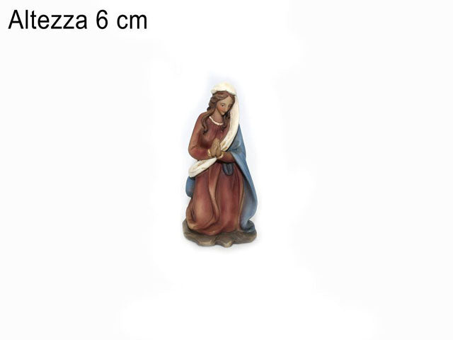 Madonna in resina 6cm per nativitÃ  da 9cm