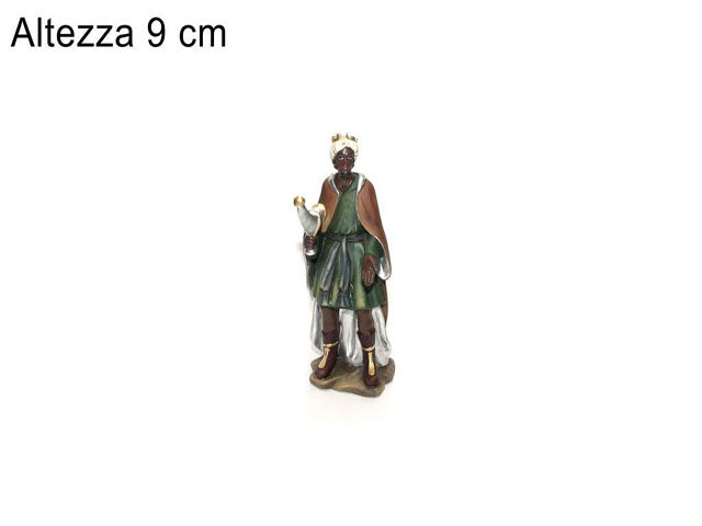 Baldassarre in resina 9cm per nativitÃ  da 9cm