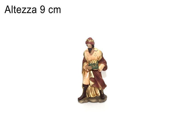 Melchiorre in resina 9cm per nativitÃ  da 9cm