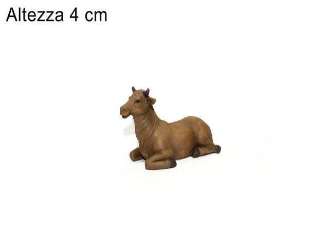 Bue in resina 4cm per nativitÃ  da 9cm