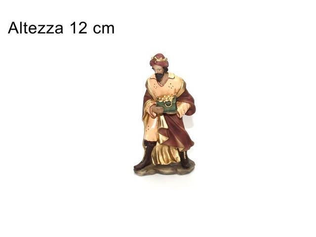Melchiorre in resina 11,5cm per nativitÃ  da 12cm