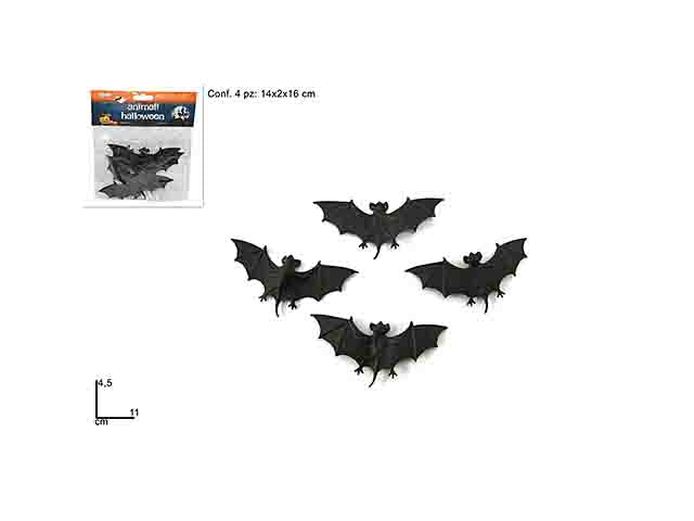 Pipistrelli 11cm confezione da 4 pezzi