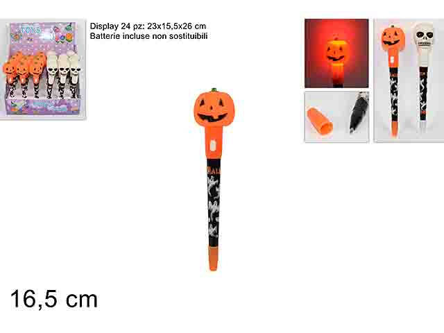 Penna con luce halloween