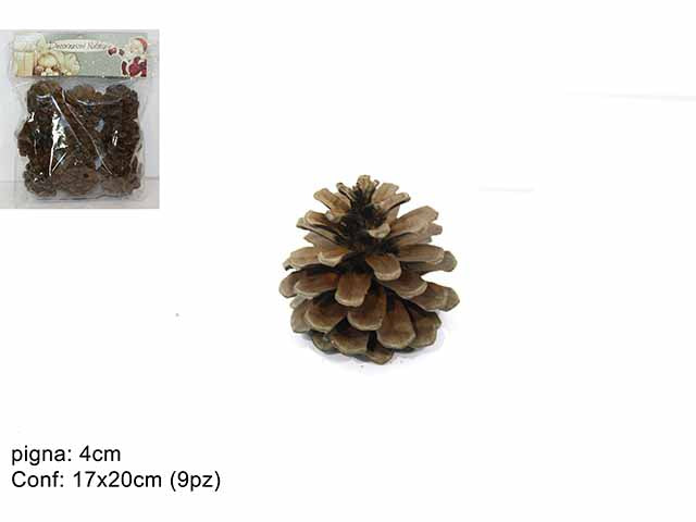 Pigne 4cm maxi 9pz naturale al003884