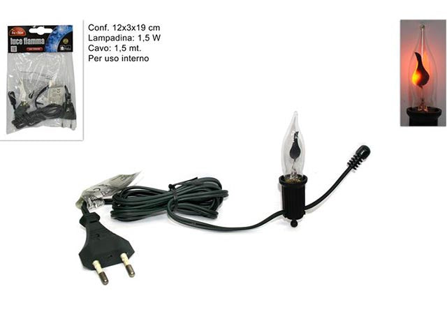 Luce fiammeggiante uso interno 1,5w