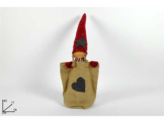 Bambolina c/sacco cap. rosso gi009015