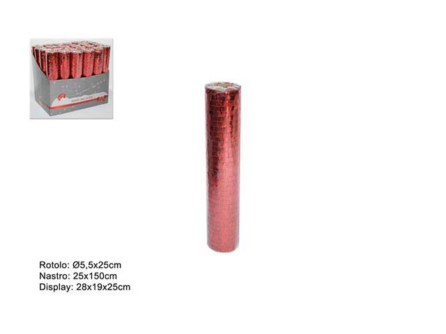 Nastro 25x150cm paillet.rosso mn000766