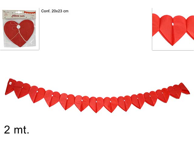Festone cuore 2mt je005613