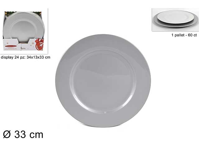 Sottopiatto argento da 33cm