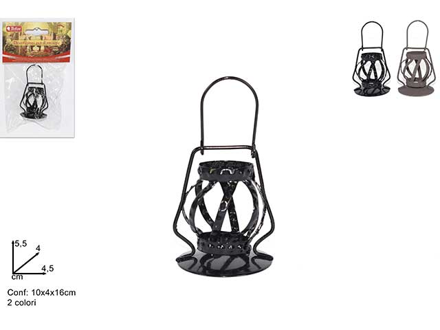 Accessorio per presepe, lanterna metallo k9871-bk/rt