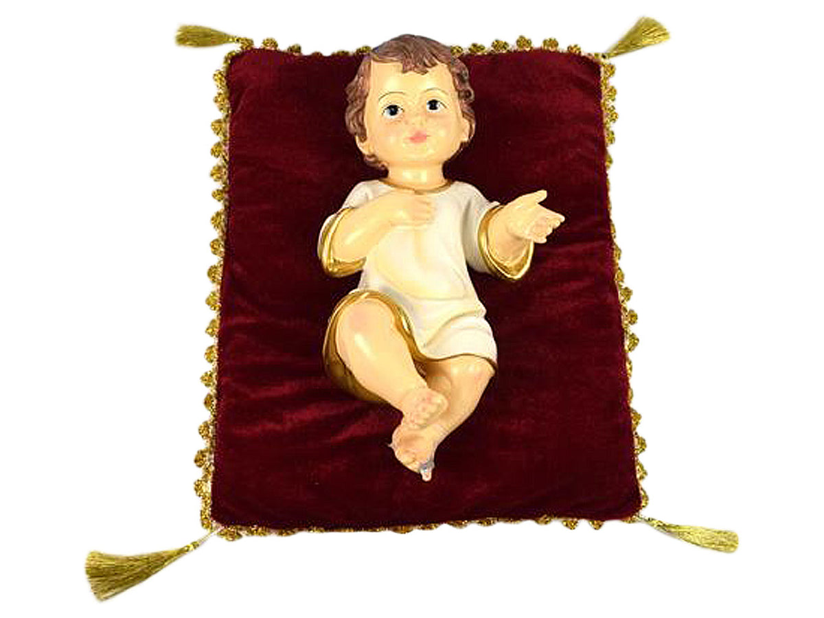 GesÃ¹ bambino 34cm su cuscino