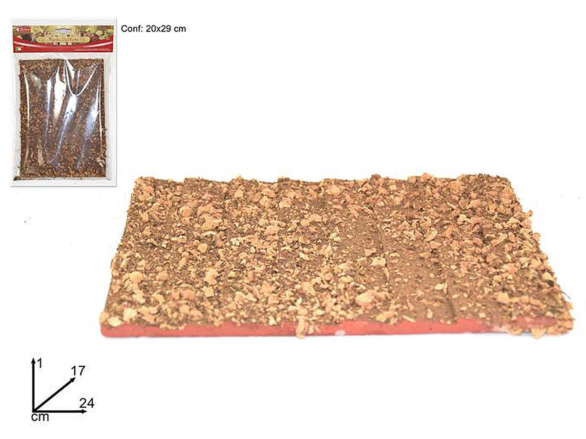 Accessorio per presepe, busta tegola 24x17 con sughero gi009607
