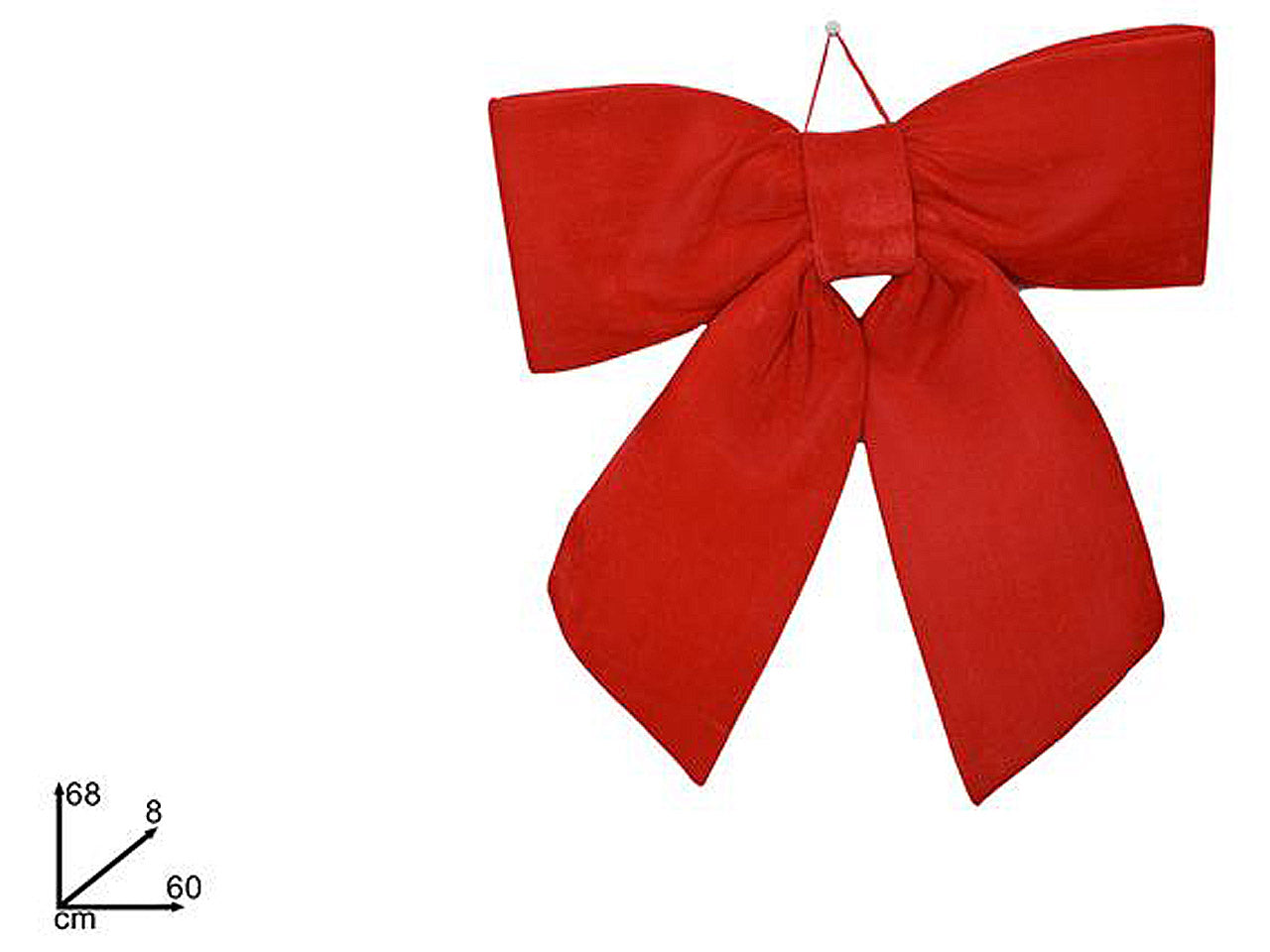 Fiocco 60cm in velluto rosso