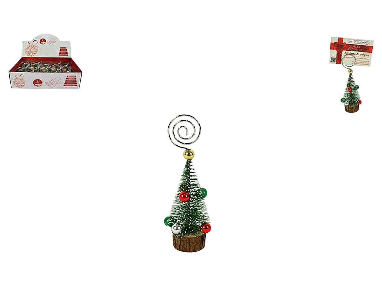 Segna posto albero con palline verdi