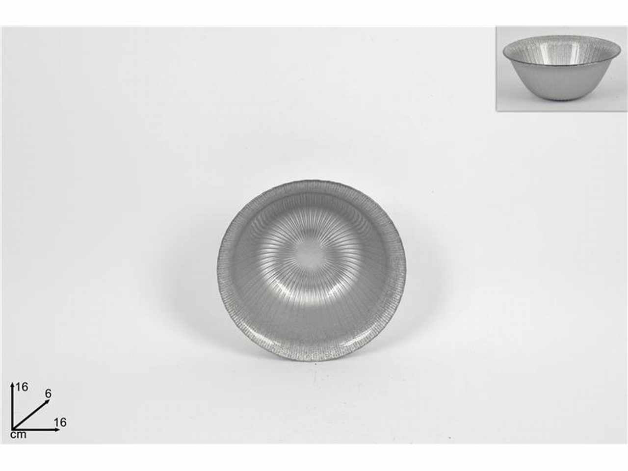 Coppetta vetro 16cm silver