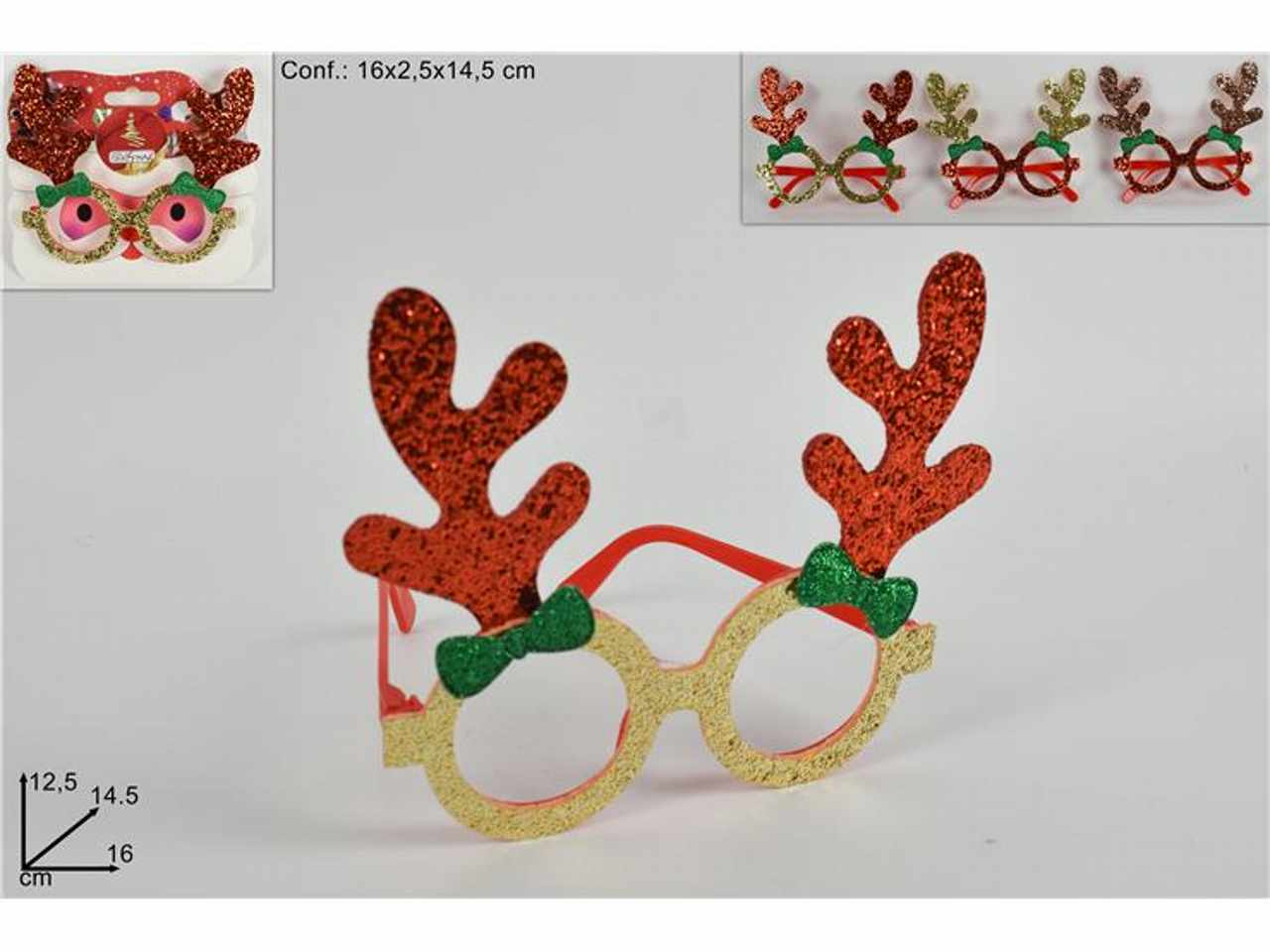 Occhiali renna 12,5x14,5x16cm