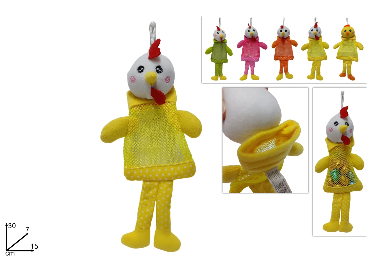 Sacchetto gallina e pulcino assortito