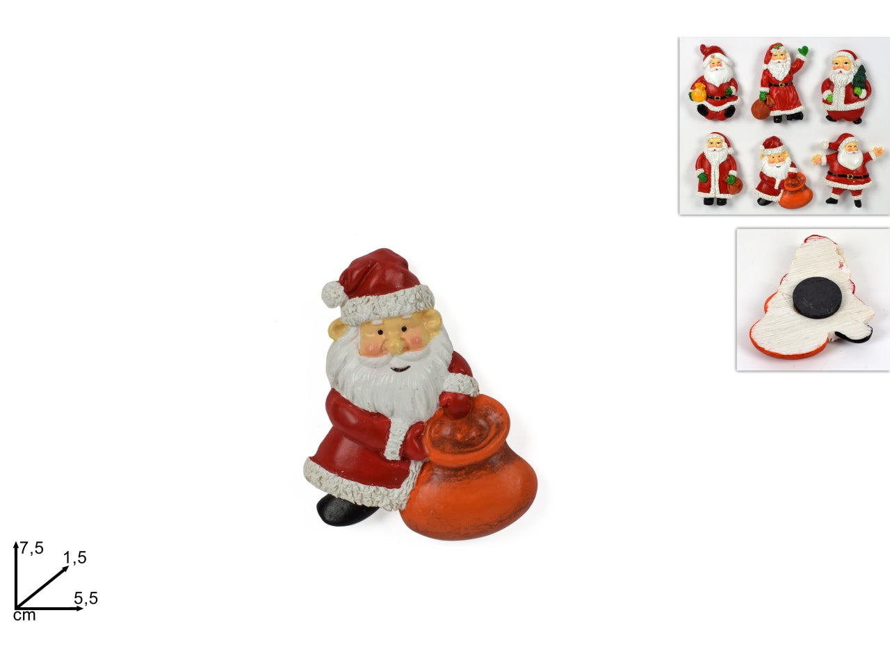 Calamita babbo natale in 6 assortimenti