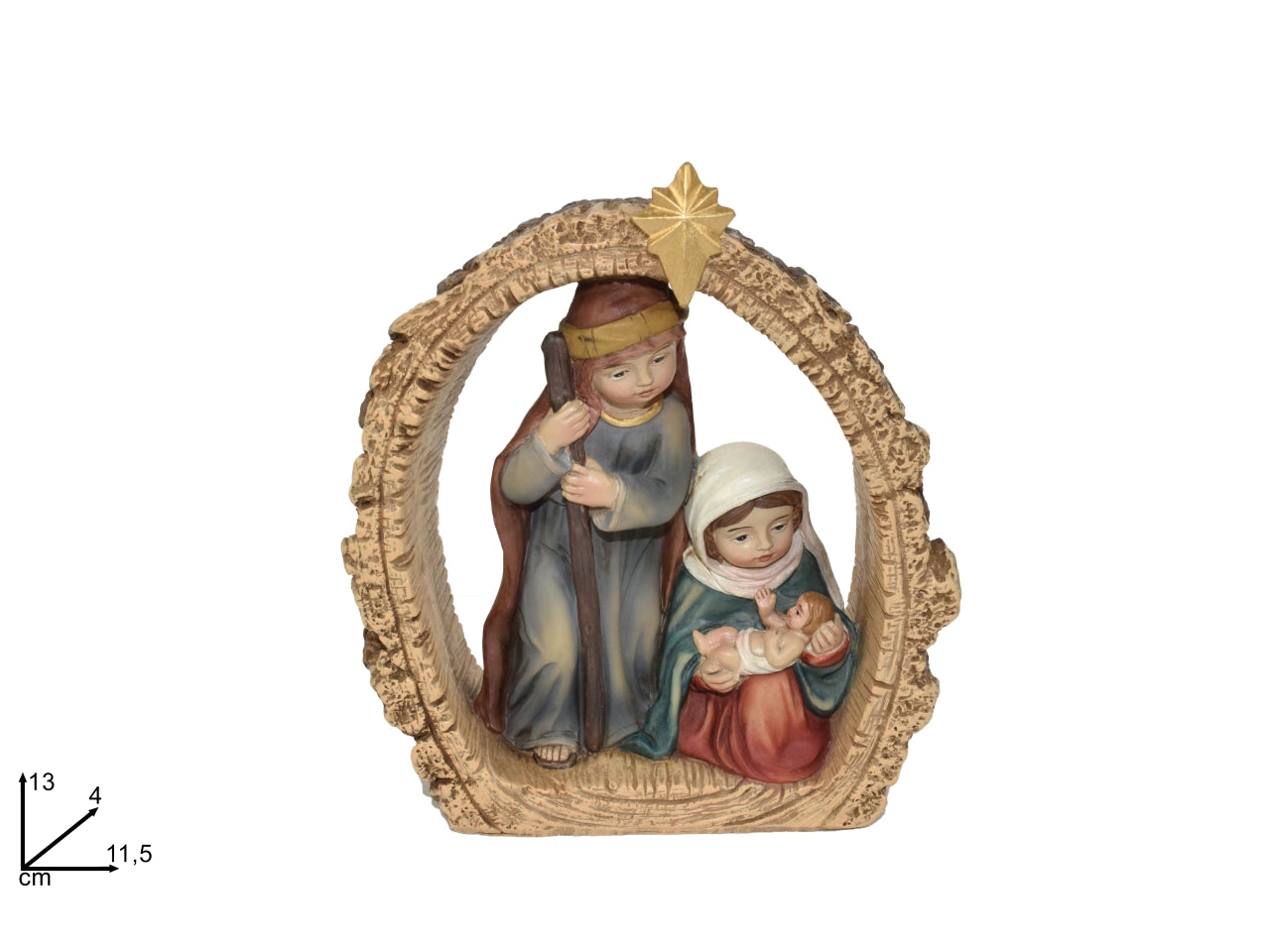 Nativita' bimbi con capanna tronco