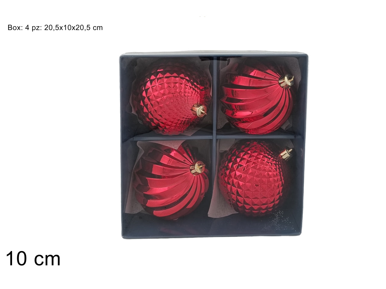 Palle 10cm set 4pezzi rosse