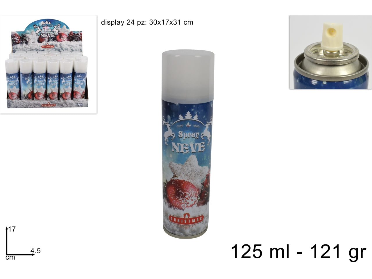 Bomboletta neve decoraz finestre 125ml