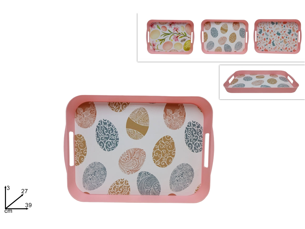 Vassoio plastica 39x27cm pasqua