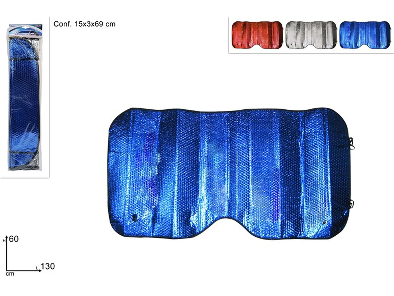 Parasole per auto 60x130cm 3 assortiti