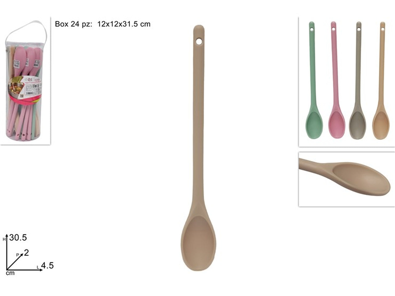 Cucchiaio di plastica - disponibile in 4 colori