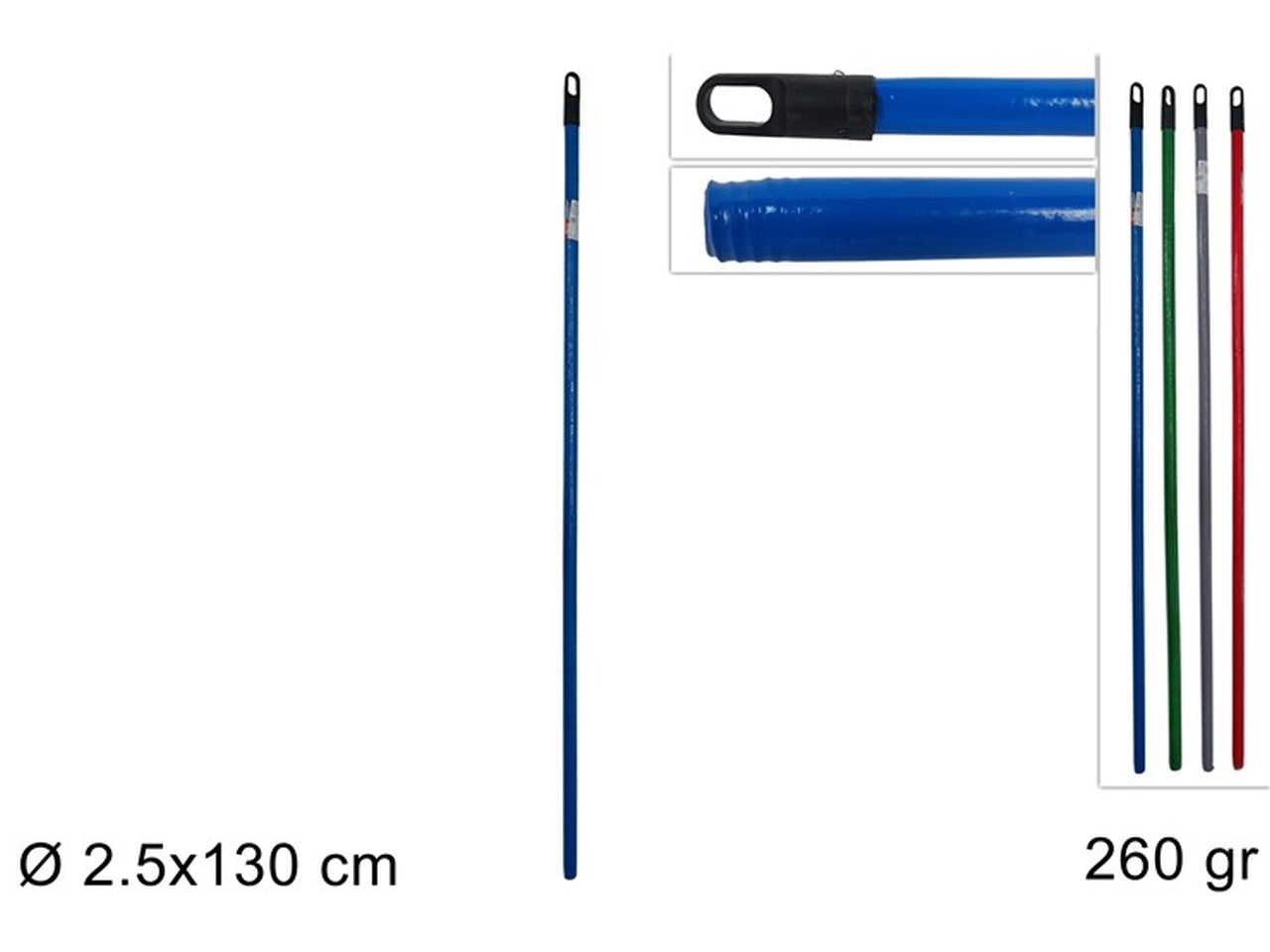 Bastone in legno plastificato in colori assortiti