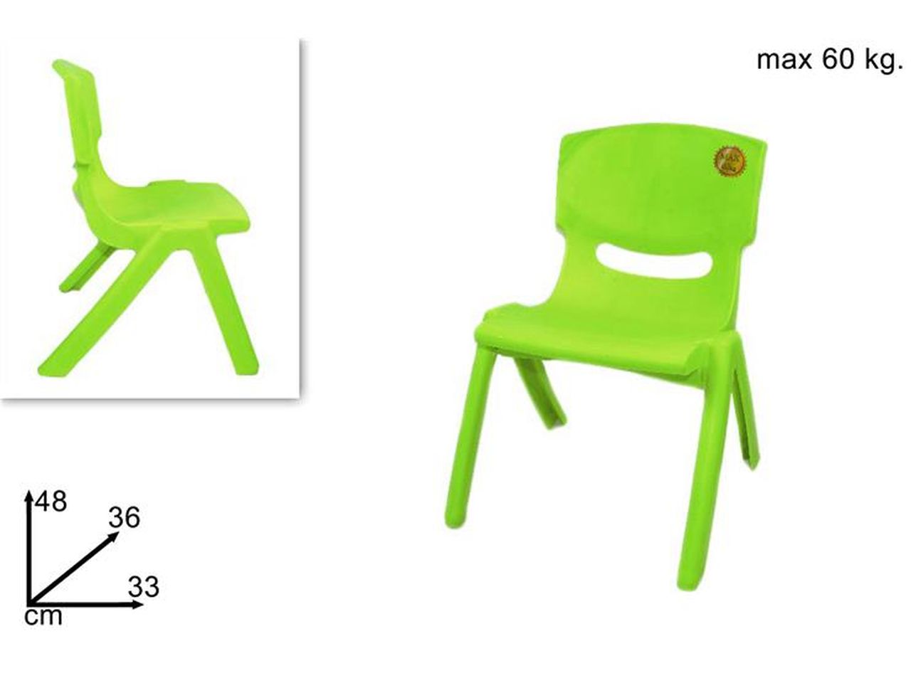 Sedia per bimbi verde chiaro