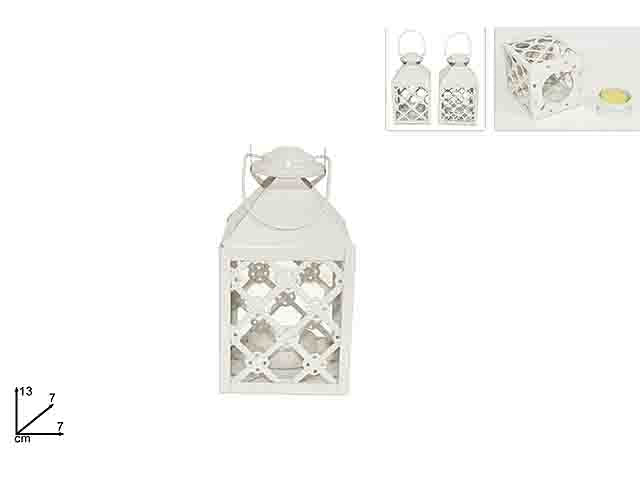 Lanterna quadrata portatealight 13cm beige